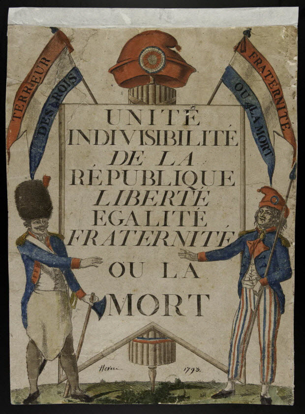 imagerie ancienne - Unité Indivisibilité de la République Liberté Egalité Fraternité ou la Mort
