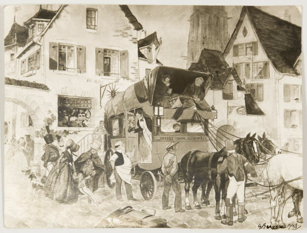 estampe - Photographie d'une planche réalisée par G. Berger et datée de 1918