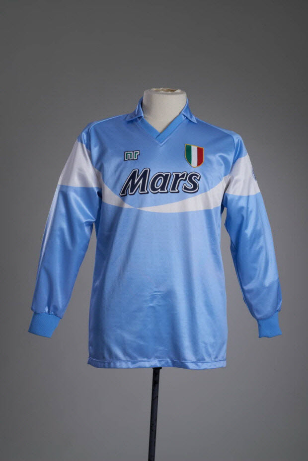 maillot de sport - Maillot porté par Diego Maradona avec l'équipe SSC.Naples (Società Sportiva Calcio Napoli) lors de la saison de série A 1990/91