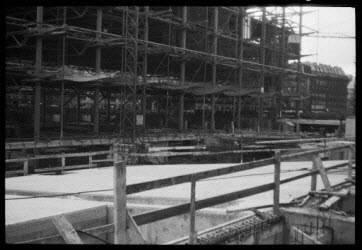photographie - Chantier du plateau de Beaubourg, futur musée Pompidou