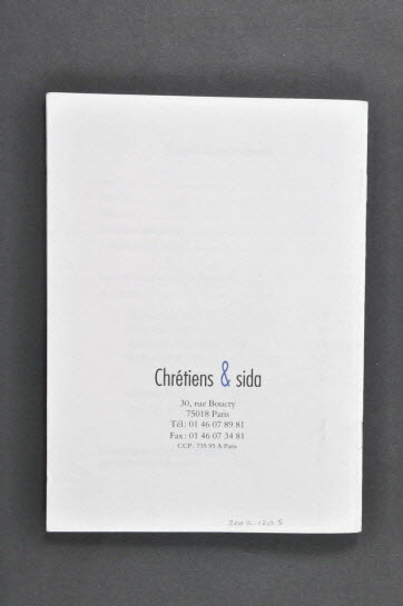BROCHURE - "Chrétiens et sida. Carnet de route" / Ecrits et paroles extraits des 16 premiers numéros du journal de l'association : "Chrétiens et sida.