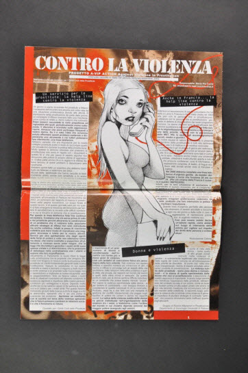 Dépliant - "Contro la violenza Progetto A-VIP action against violence in prostitution" (en italien)f