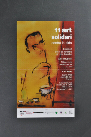 affichette - "11 art solidari contra la sida"