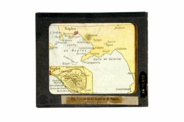 plaque de lanterne magique - Fig. 1. - Carte de la région de Naples