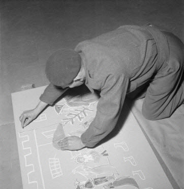 photographie - MNATP. Enquête sur Monsieur Robert Eberlé, dessinateur sur trottoirs, par Pierre Soulier (1945-1956)