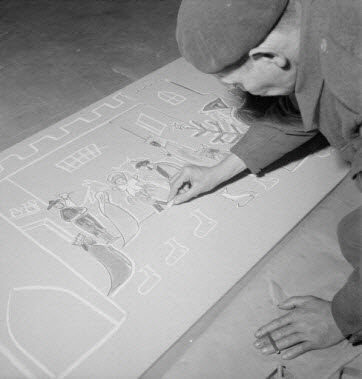 photographie - MNATP. Enquête sur Monsieur Robert Eberlé, dessinateur sur trottoirs, par Pierre Soulier (1945-1956)