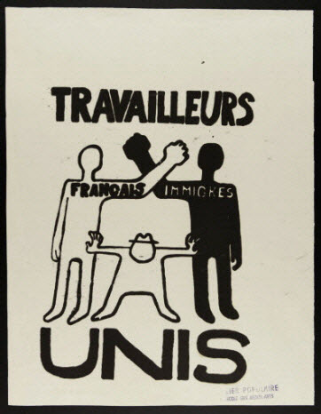 affiche - Travailleurs français immigrés unis