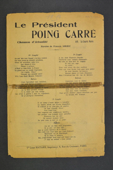 chanson - Le président Poincaré