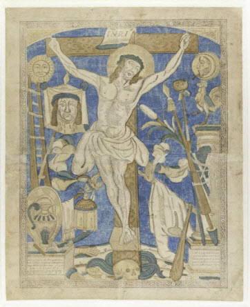 imagerie ancienne - Christ en croix