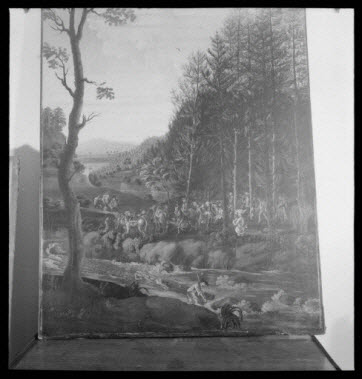 photographie - Mairie. Tableau, huile sur toile, "Scène dans la forêt, flottage", entre 1766 et 1780